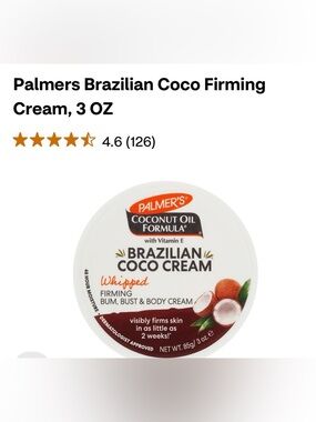 🔥NEW PALMERS Brazilian Coco Cream Whipped Firming Cream 3oz